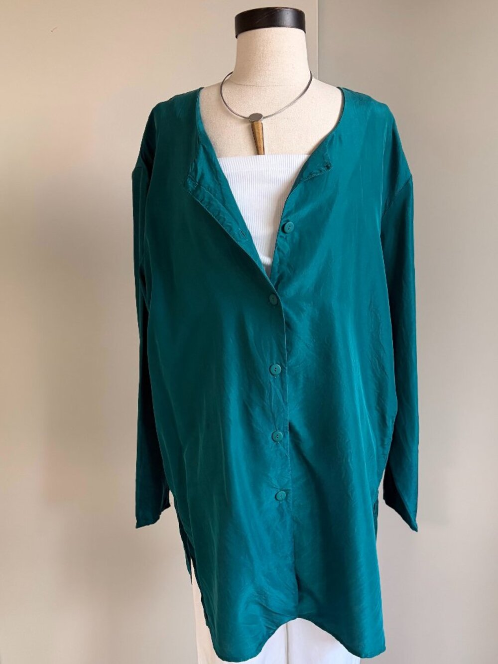 VINTAGE SILK Diane von Furstenberg Women's Green and Blue Jacket